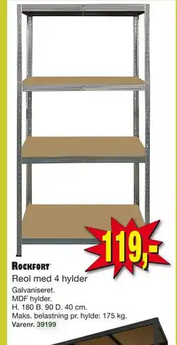 Harald Nyborg Reol med 4 hylder tilbud