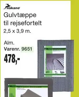 Harald Nyborg Gulvtæppe til rejsefortelt tilbud