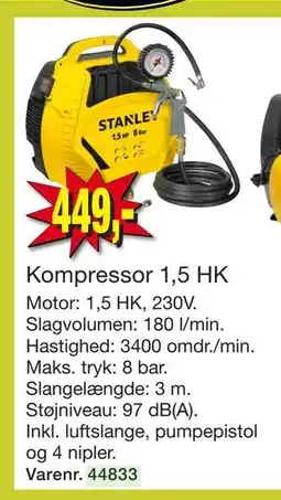 Harald Nyborg Kompressor 1,5 HK tilbud