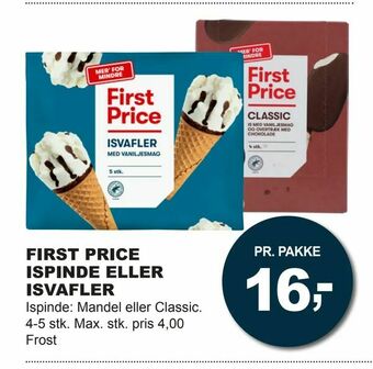 Let-Køb First price ispinde eller isvafler tilbud