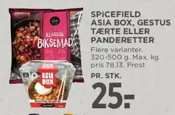 MENY SPICEFIELD ASIA BOX, GESTUS TÆRTE ELLER PANEREDE tilbud