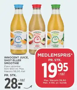MENY Innocent juice / shot / smoothie tilbud