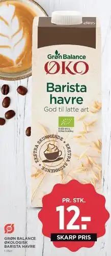 MENY Grøn Balance ØKO Barista havre tilbud