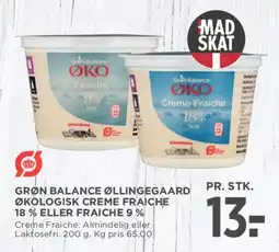MENY Grøn Balance Øllingegaard Økologisk Creme Fraiche tilbud