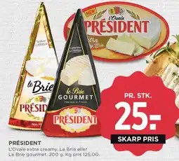 MENY Président (L'Ovale, Le Brie, Le Brie Gourmet) tilbud