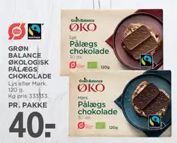 MENY Grøn Balance Økologisk pålægschokolade tilbud