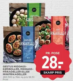 MENY Gestus middags-kødboller / middags-frikadeller / mini frikadeller tilbud