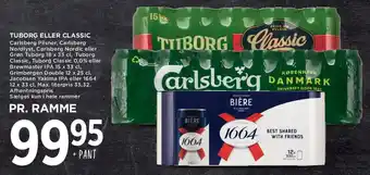 MENY Tuborg eller Carlsberg - pr. ramme tilbud