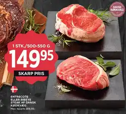 MENY Entrecote eller Ribeye steak tilbud