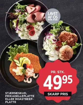 MENY Stjerneskud / Frikadelleplatte / Roastbeef-platte tilbud
