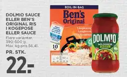MENY Dolmio sauce eller Ben's Original ris tilbud