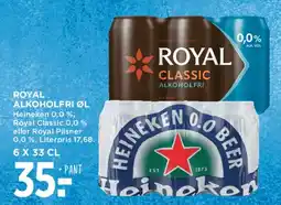 MENY Royal Classic / Heineken 0.0 (6 x 33 cl) tilbud