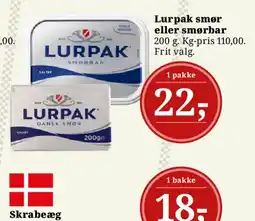 Dagli'Brugsen Lurpak smør / smørbar tilbud
