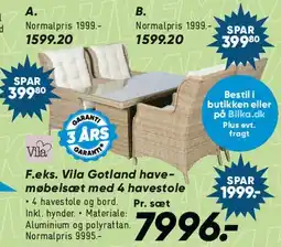 Bilka Marbella havebord med Rimini havestole tilbud