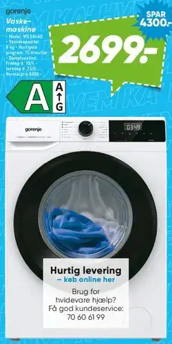 Bilka gorenje vaskemaskine tilbud
