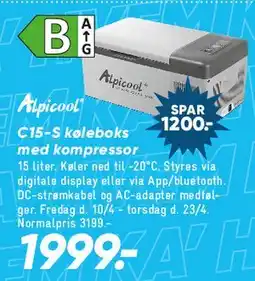 Bilka Alpicool C15-S køleboks med kompressor tilbud