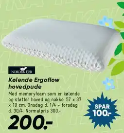 Bilka Kølende Ergoflow hovedpude tilbud