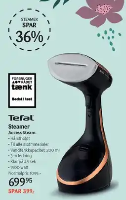 Kop & Kande Tefal Steamer (håndsteamer) tilbud