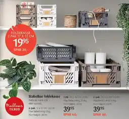 Kop & Kande Foldekasser / Stabelbar foldekasse tilbud