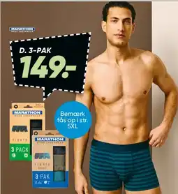 Bilka Marathon 3-pak boxers tilbud