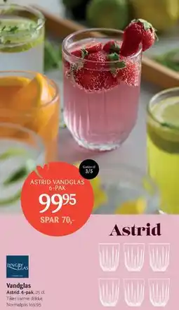 Kop & Kande Astrid vandglas (6-pak) tilbud