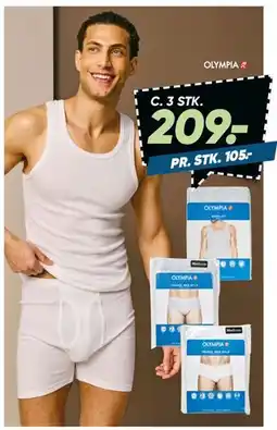 Bilka Olympia 3-pak undertrøjer tilbud