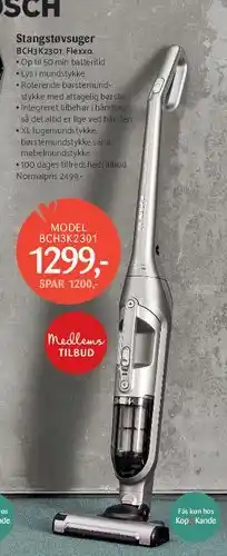 Kop & Kande Stangstøvsuger tilbud