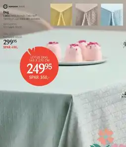 Kop & Kande Lotus dug 140 x 270 cm tilbud