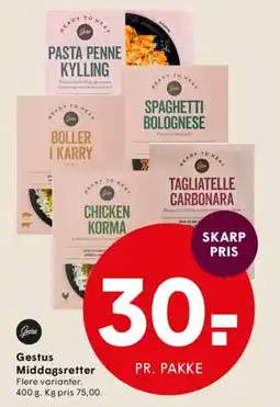 SPAR Gestus Middagsretter tilbud