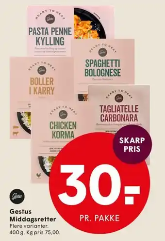 SPAR Gestus Middagsretter tilbud