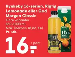 SPAR Rynkeby 16-serien / Rigtig Lemonade / God Morgen Classic tilbud