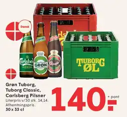 SPAR Grøn Tuborg / Tuborg Classic / Carlsberg Pilsner (ramme) tilbud