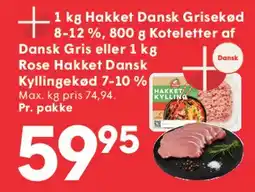 SPAR Hakket dansk grisekød (pakke) tilbud