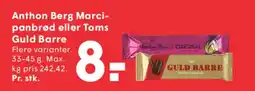 SPAR Anthon Berg Marcipanbrød eller Toms Guld Barre tilbud