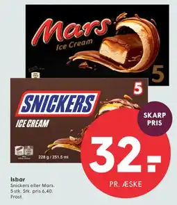 SPAR Isbar (Snickers eller Mars) tilbud