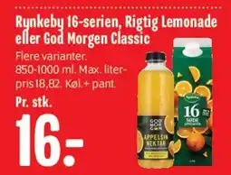 Min Købmand Rynkeby 16-serien, Rigtig Lemonade eller God Morgen Classic tilbud