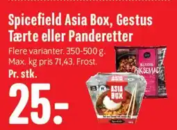 Min Købmand Spicefield Asia Box, Gestus Tærte eller Panderetter tilbud