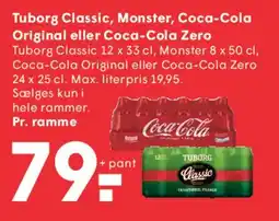SPAR Tuborg Classic / Monster / Coca‑Cola multipak tilbud