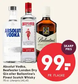 SPAR Absolut Vodka / Beefeater / Ballantine's tilbud