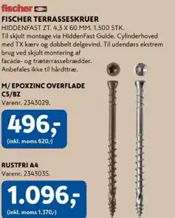Davidsen Fischer terrasseskruer tilbud