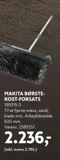 Davidsen Makita børste- kost-forsats tilbud