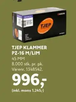 Davidsen Tjep klammer pz-16 m/lim tilbud