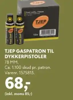 Davidsen Tjep gaspatron til dykkerpistoler tilbud