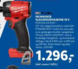 Davidsen Milwaukee slagskruemaskine 18 v tilbud