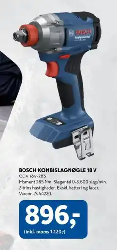 Davidsen BOSCH Kombislagnøgle 18 v tilbud