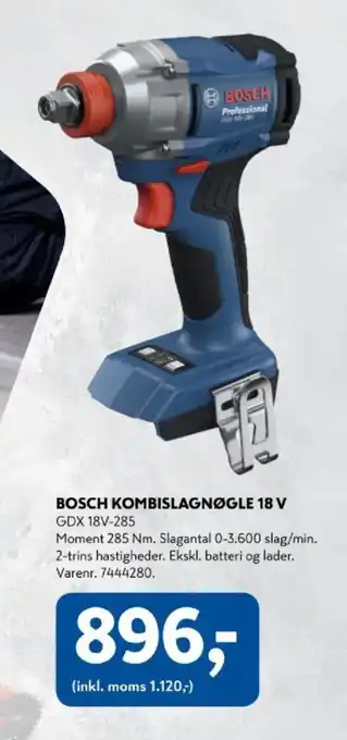 Davidsen BOSCH Kombislagnøgle 18 v tilbud