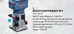 Davidsen BOSCH Kantfræser 18 v tilbud