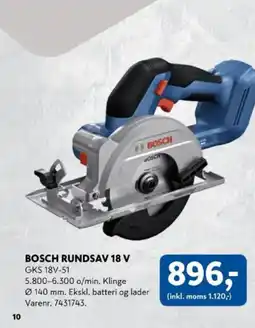 Davidsen BOSCH Rundsav 18 v tilbud