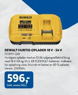 Davidsen DEWALT Hurtig oplader 18 v-54 v tilbud