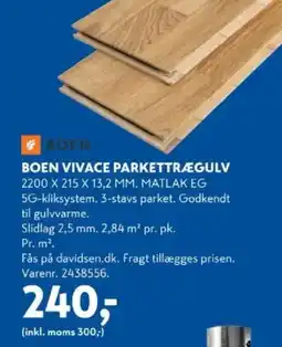 Davidsen Boen vivace parkettrægulv tilbud